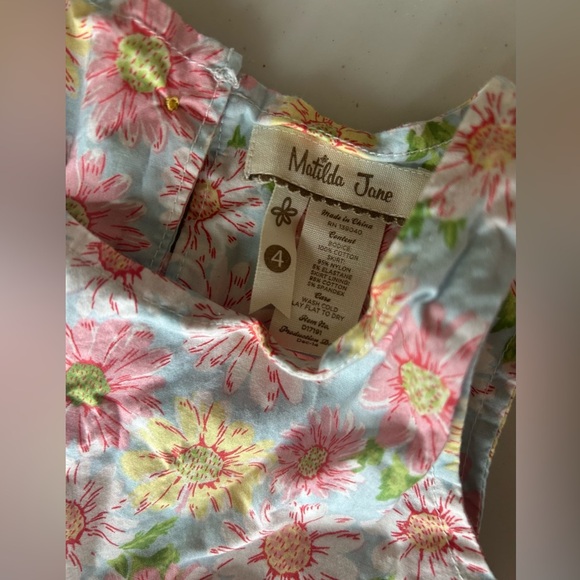 Matilda Jane Hello Lovely Sweet Smiles Twirly Floral Lace Dress Size 4 - Picture 2 of 4